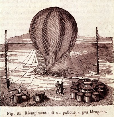 Vuloperatie van een waterstofgasfles door Unknown artist