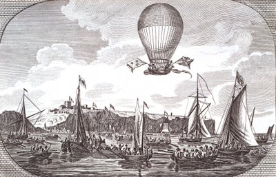Eerste luchtoversteek van het Kanaal door Unknown artist