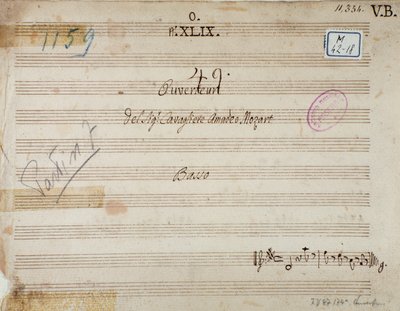 Eerste pagina van Mithridate, koning van Pontus, opera door Mozart (1770) door Unknown artist