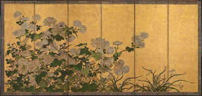 Bloemen: chrysanten, pioenen, enz. door Unknown artist