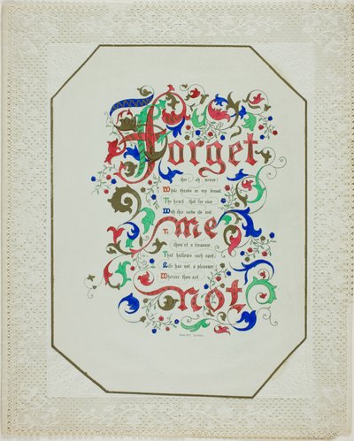 Vergeet mij niet (valentijn) door Unknown artist