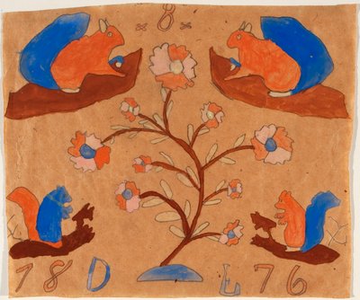 Vier Eekhoorns door Unknown artist