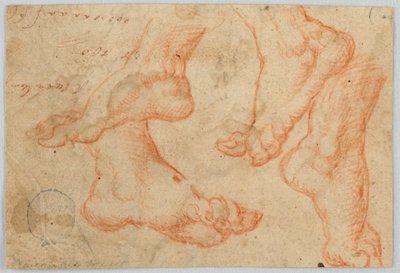 Vier Studies van een Voet door Unknown artist