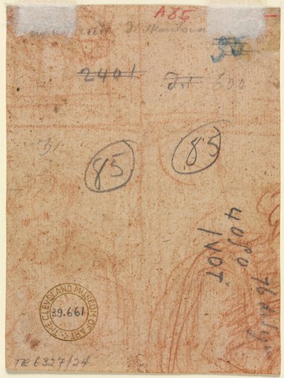 Fragment van Twee Figuren (verso) door Unknown artist