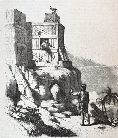 Francisco Roldan spreekt met Adelantado Bartholomew Columbus op het eiland Hispaniola, in Fort Concepcion in 1497 door Unknown artist