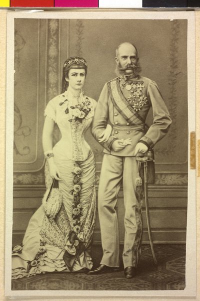 Franz Joseph I en Elisabeth van Oostenrijk door Unknown artist