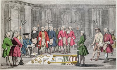 Vrijmetselarij - Vergadering van Metselaars voor toelating van nieuwe leden - Vrijmetselarij: 