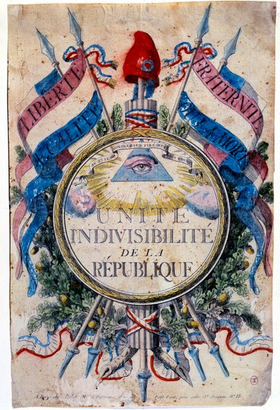 Franse Revolutie: Vrijheid, gelijkheid, broederschap of dood door Unknown artist