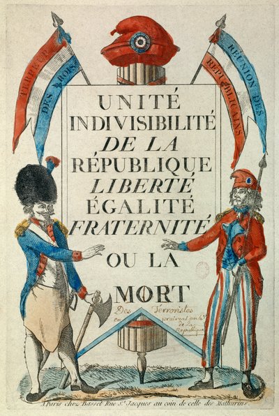 Franse Revolutie: Eenheid, ondeelbaarheid van de Republiek door Unknown artist