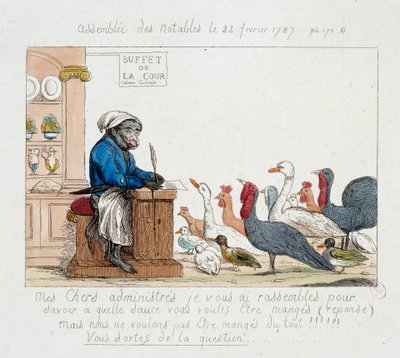Franse Revolutie: de Vergadering van notabelen van 22 februari 1787 door Unknown artist