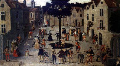 Fête de Mail, anoniem 16e eeuw. Musée Carnavalet in Parijs door Unknown artist