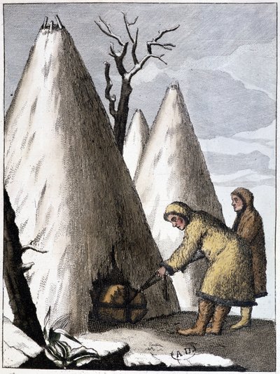 Begrafenis voor de Samojeden van Azië (Mongolië), begin 19e eeuw door Unknown artist
