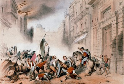 Giuseppe Garibaldi betreedt Palermo, 26 mei 1860 door Unknown artist