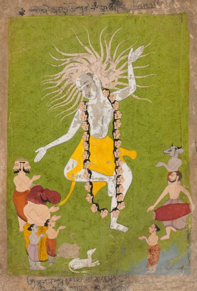 God Shiva in Zijn Woeste Aspect als Mahakala Dansend door Unknown artist