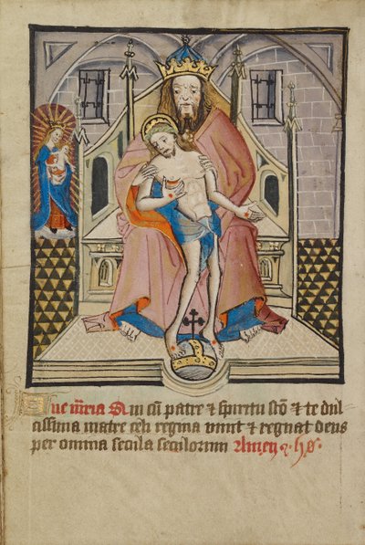 God de Vader en Zoon met de Maagd door Unknown artist