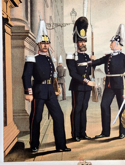Grenadiers van de Zweedse Garde, v.1890 door Unknown artist