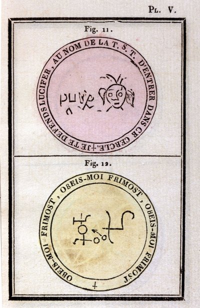 Grimoire van Paus Honorius gebruikt om demonen op te roepen. Ed. van 1760 door Unknown artist