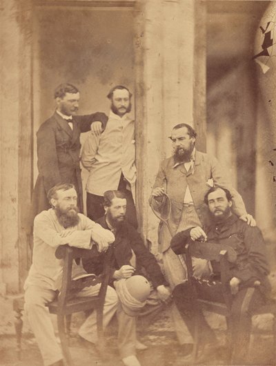 [Groepsportret van militaire officieren, India]. door Unknown artist