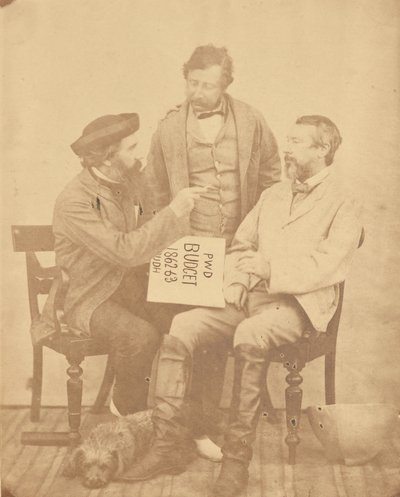[Groepsportret van drie mannen, India]. door Unknown artist