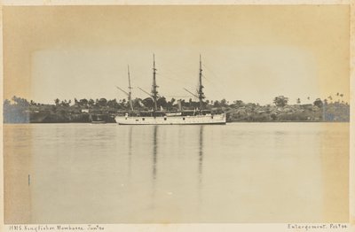 HMS Kingfisher. Mombassa. door Unknown artist