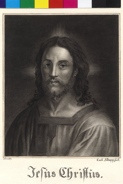 Halflengte Jezus Christus door Unknown artist