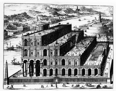 Hangende tuinen van Babylon door Unknown artist
