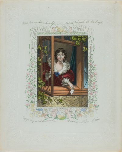 Haast je van mijn raster, brief vlieg! (valentijn) door Unknown artist