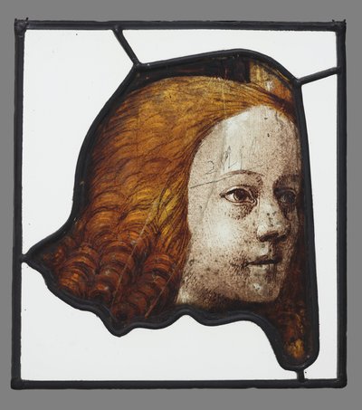 Hoofd van een Engel uit het Laatste Oordeel door Unknown artist