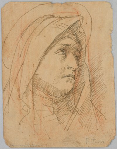 Hoofd van de Maagd door Unknown artist