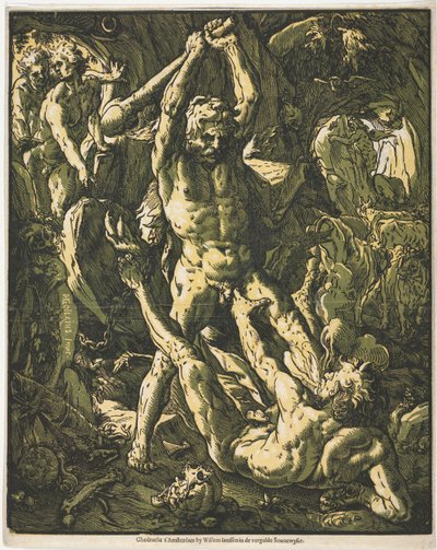Hercules en Cacus door Unknown artist