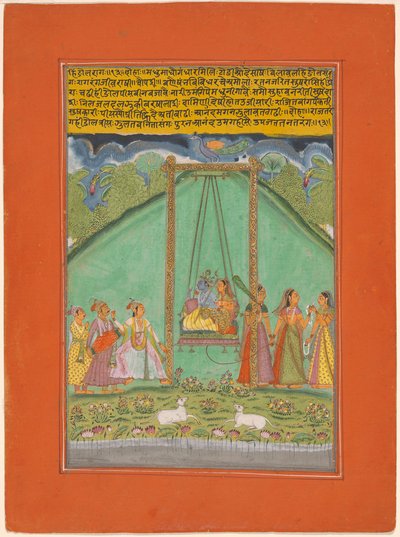 Hindol Raga, pagina uit een reeks muzikale Raga