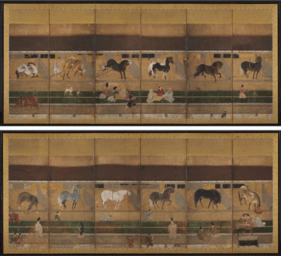 Paardenstal door Unknown artist