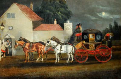 Hull en London Royal Mail Coach, c.1860 door Unknown artist