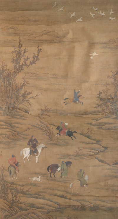 Jagen te Paard door Unknown artist