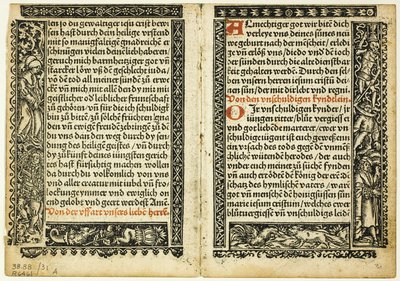 Illustratie uit Hortulus animae, plaat 31 uit Woodcuts from Books of the XVI Century door Unknown artist