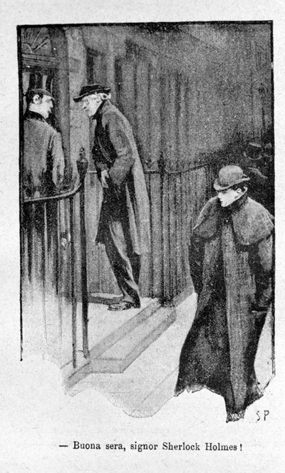 Illustratie van het boek Sherlock Holmes. Eind 19e eeuw door Unknown artist