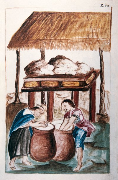Indianen maken kaas, uit het boek 