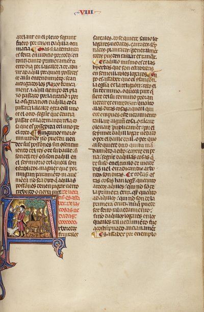 Begin A: Twee mannen jagen op hert door Unknown artist