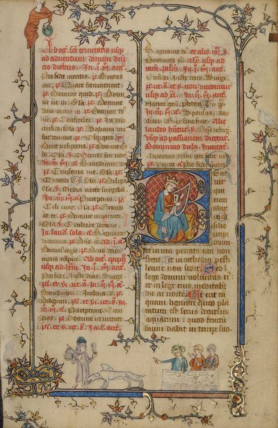 Begin B: David speelt op de harp door Unknown artist