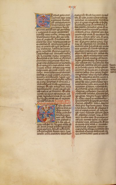 Begin E: Ezechiëls visioen van de Tetramorf door Unknown artist