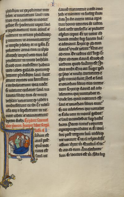 Begin F: David en de dochters van Israël bewenen Saul en Jonathan door Unknown artist