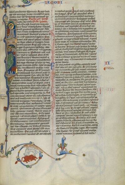 Initialen I: Sint Jakobus met Christus boven door Unknown artist