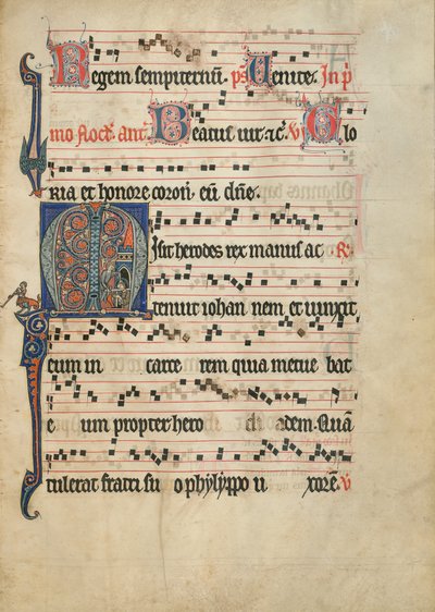 Begin M: De onthoofding van Johannes de Doper door Unknown artist