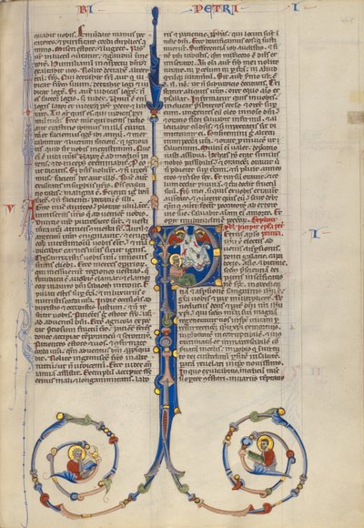 Begin P: Sint-Pieters Visioen van reine en onreine beesten door Unknown artist