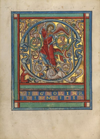 Eerste vraag: Sint Michiel en de draak door Unknown artist