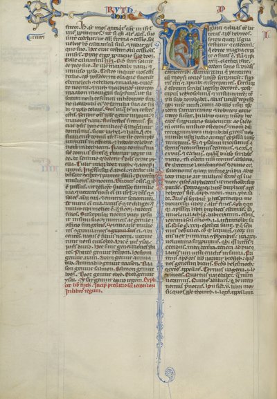 Initial V: Dienaar brengt een beker naar een koning door Unknown artist