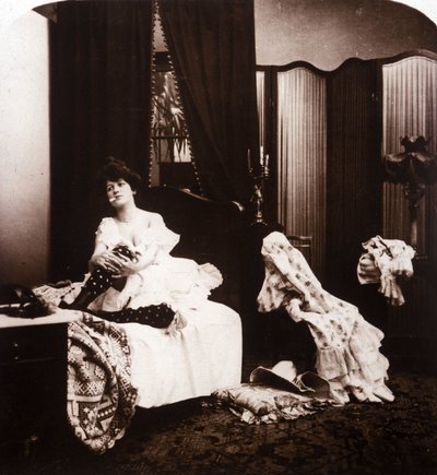Interieur van een bordeel aan het einde van de 19e eeuw door Unknown artist
