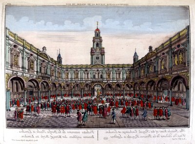 Interieur van de Royal London Stock Exchange - Optisch uitzicht door Unknown artist