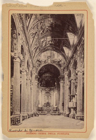 Interieur van de Nunziata kerk door Unknown artist