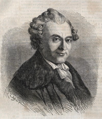 Jean Michel Sedaine. Franse toneelschrijver 1719-1797 door Unknown artist
